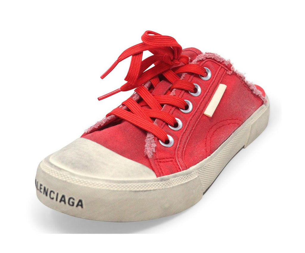 Balenciaga Red Canvas Sneakers sz 7 - Michael's Consignment NYC