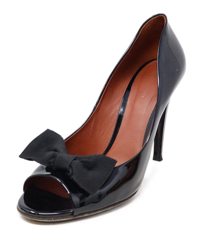 Bottega Veneta Black Patent Leather Bow Heels sz 10 - Michael's Consignment NYC