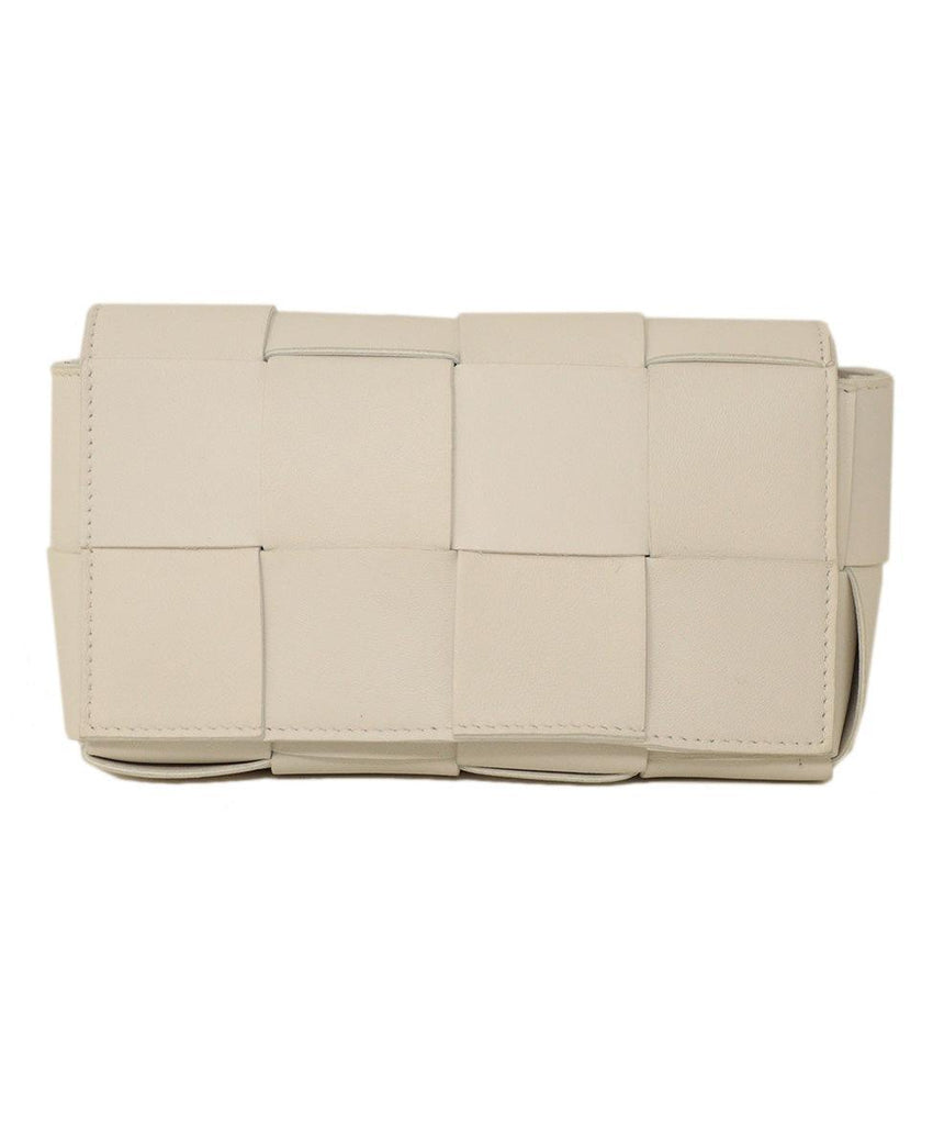Bottega Veneta White Cassette Belt Bag - Michael's Consignment NYC