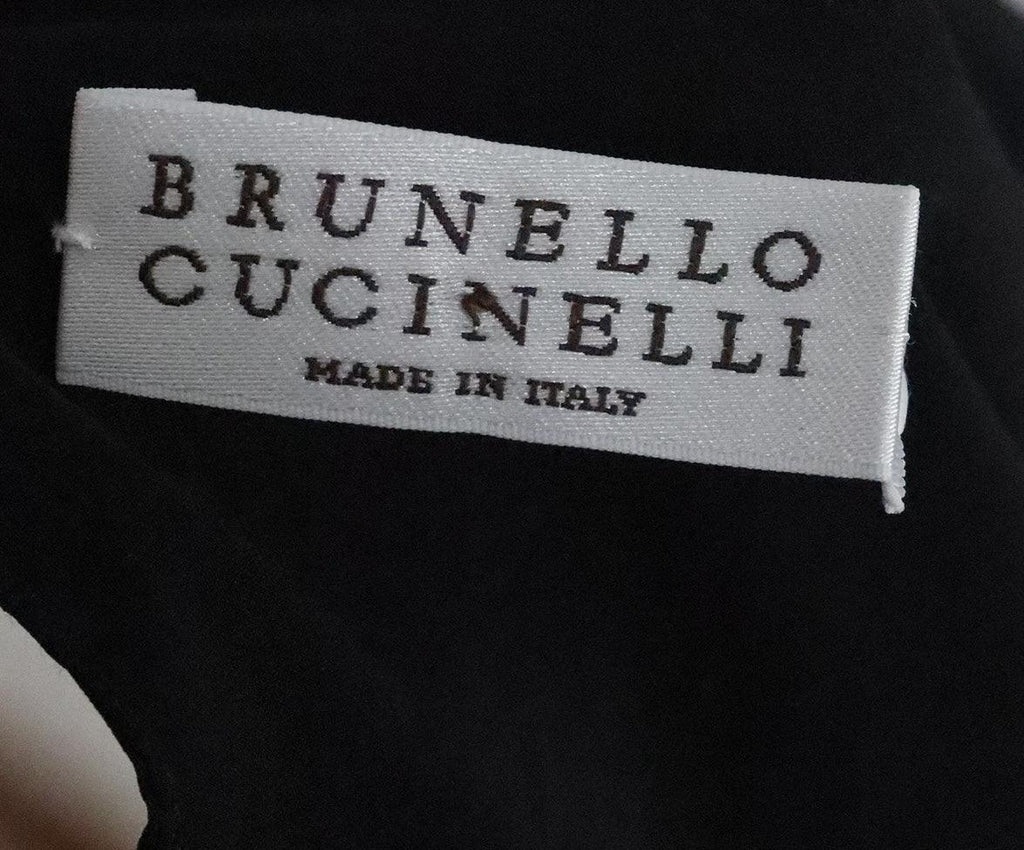 Brunello Cucinelli Black Silk Top sz 10 - Michael's Consignment NYC