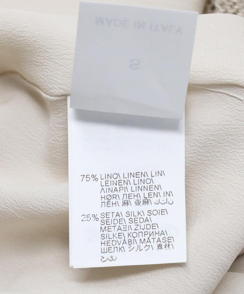 Brunello Cucinelli Cream Linen Silk Dress sz 4 - Michael's Consignment NYC