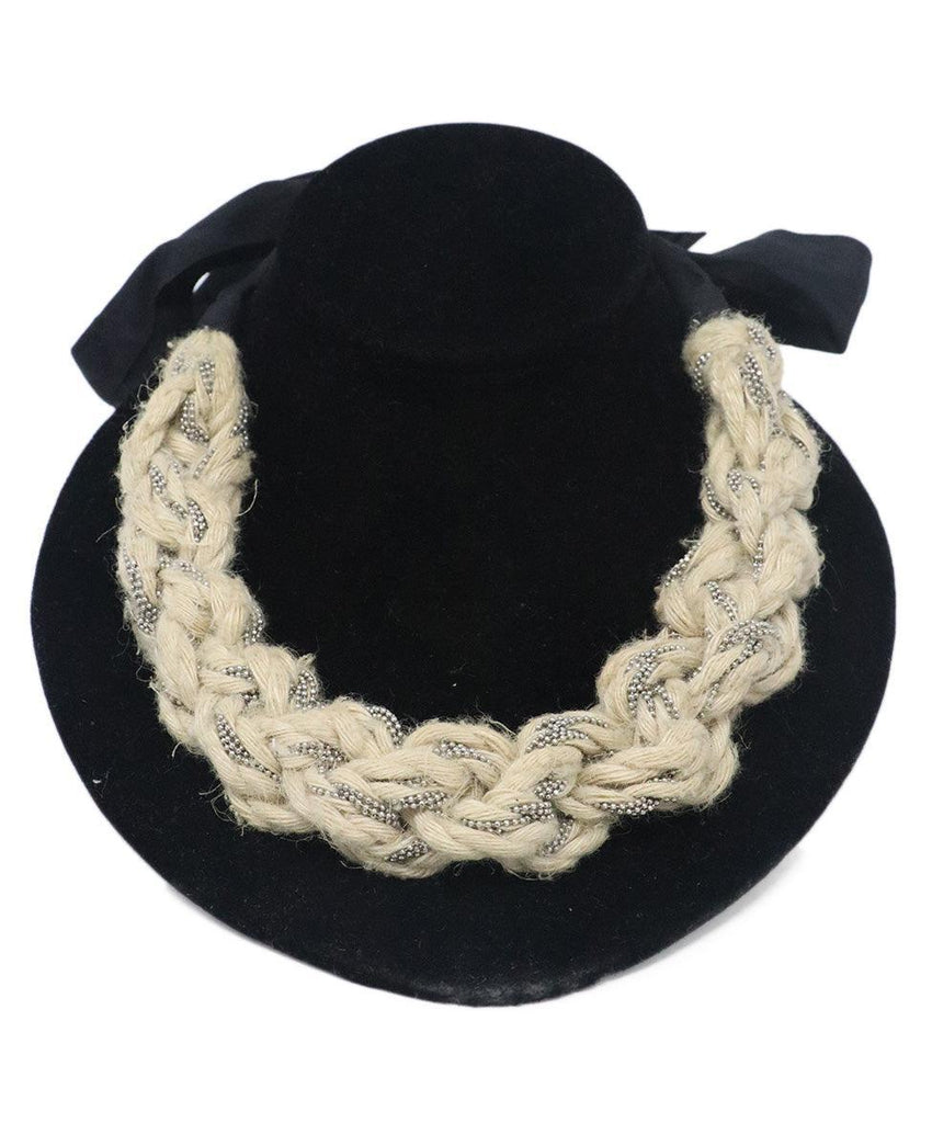 Brunello Cucinelli Twisted Raffia Necklace - Michael's Consignment NYC