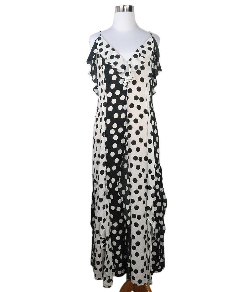 Carolina Herrera Black & White Polka Dot Dress sz 8 - Michael's Consignment NYC