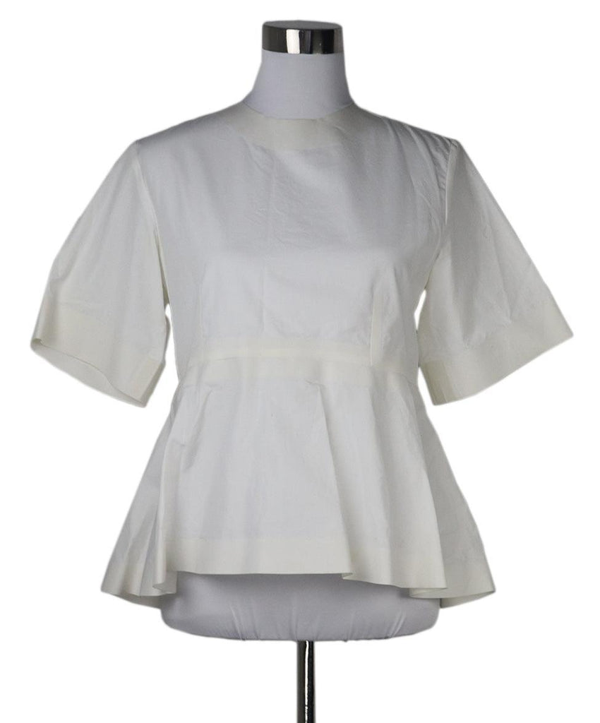 Celine White Ivory Cotton Top sz 4 - Michael's Consignment NYC