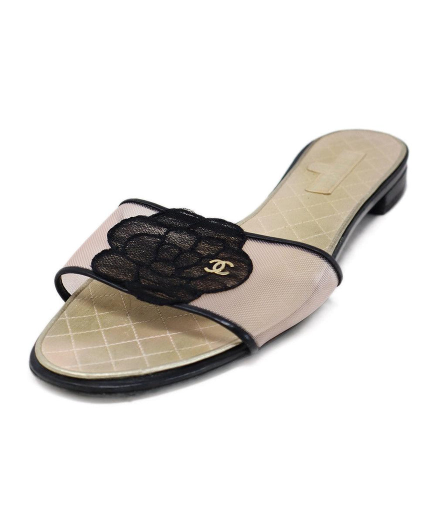 Chanel Black & Pink Mesh Sandals sz 10.5 - Michael's Consignment NYC