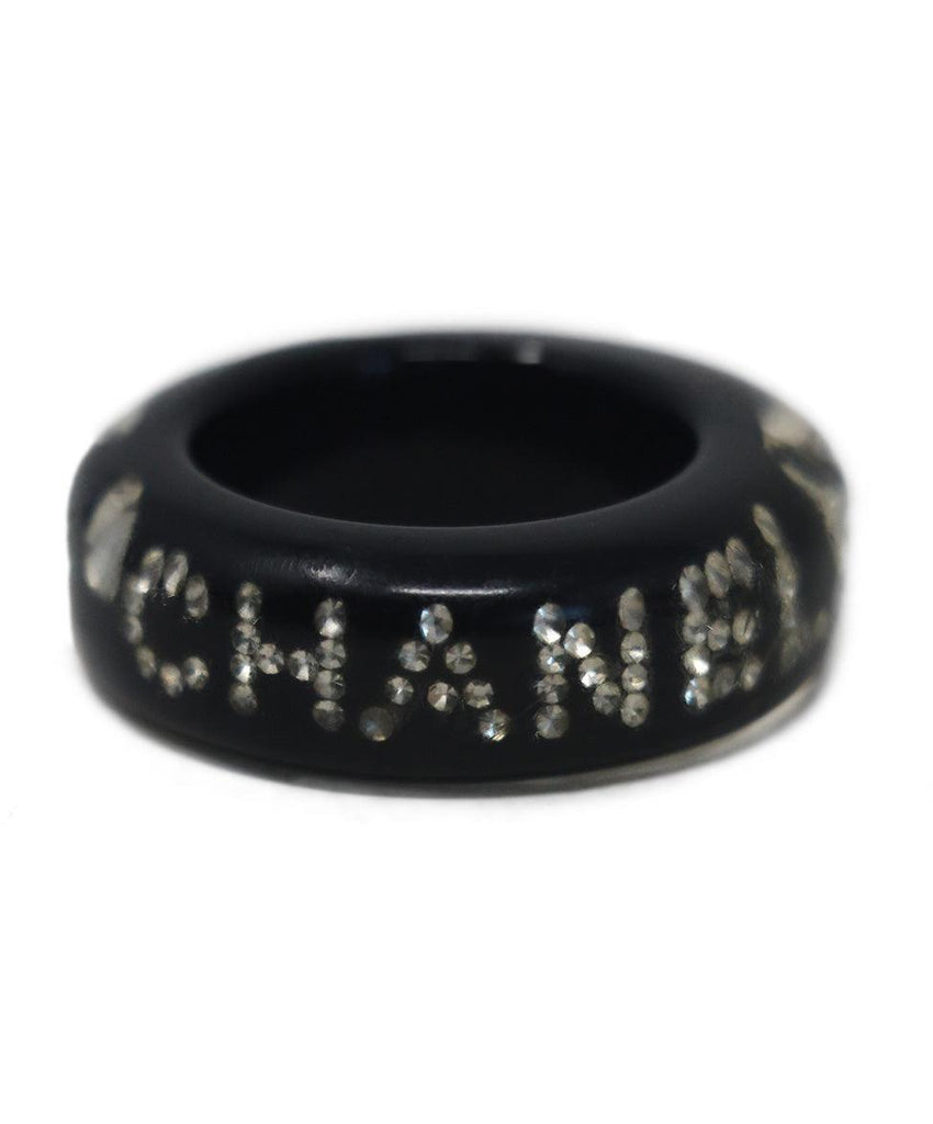Chanel Black Lucite Ring - Michael's Consignment NYC