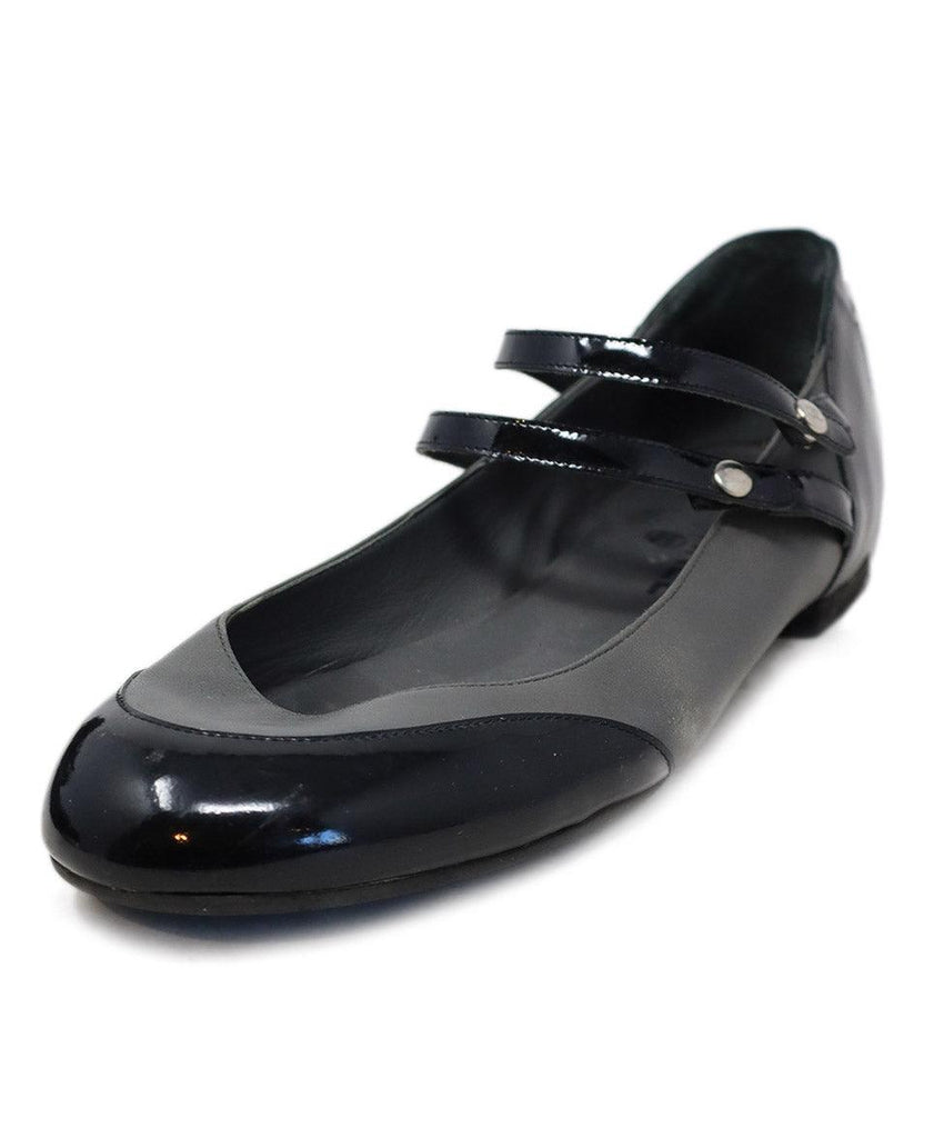 Chanel Black Patent & Grey Leather Shoes sz 11 - Michael's Consignment NYC