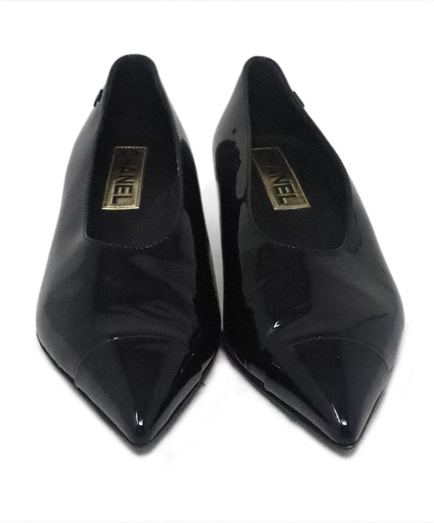 Chanel Black Patent Leather Heels sz 6 - Michael's Consignment NYC
