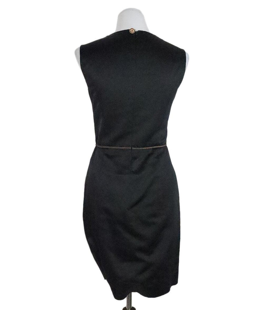 Chanel Black Satin & Silk Dress sz 2 - Michael's Consignment NYC