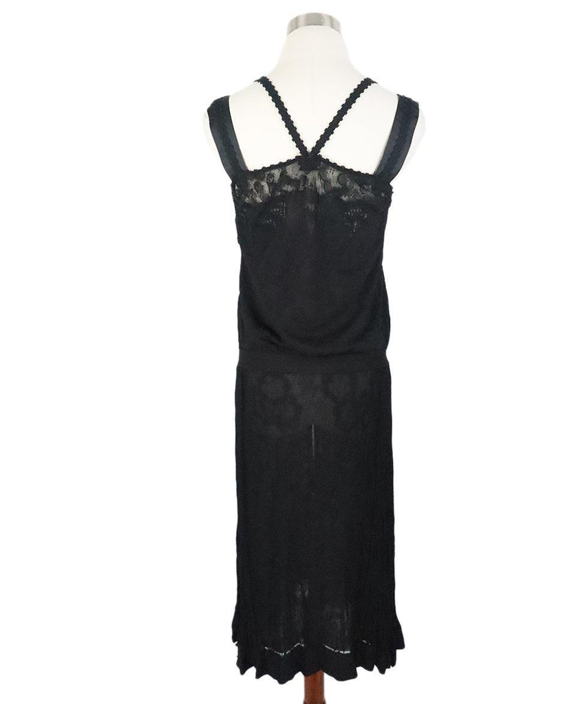 Chanel Black Viscose Lace Dress sz 6 - Michael's Consignment NYC