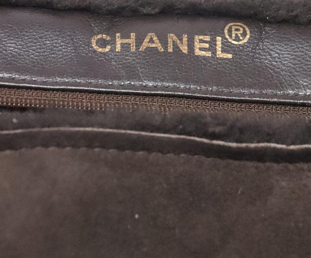 Chanel Brown Shearling Satchel - Michael's Consignment NYC