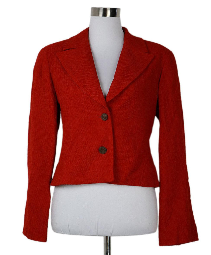 Chanel Fall 1998 Red Wool Blazer sz 6 - Michael's Consignment NYC
