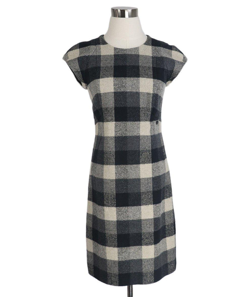 Chanel Grey & Tan Cotton & Polyester Flannel Dress sz 2 - Michael's Consignment NYC