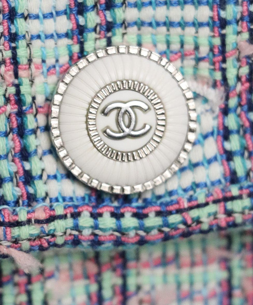 Chanel Multicolor Cotton Linen Jacket sz 8 - Michael's Consignment NYC