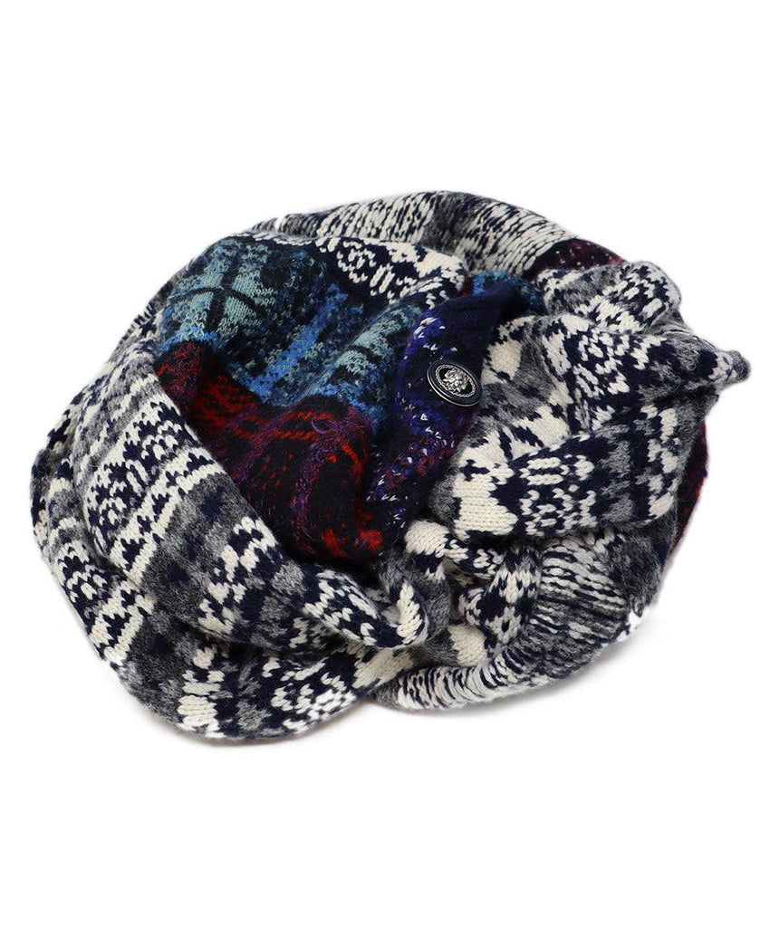 Chanel Multicolor Plaid Wool & Cashmere Shawl - Michael's Consignment NYC