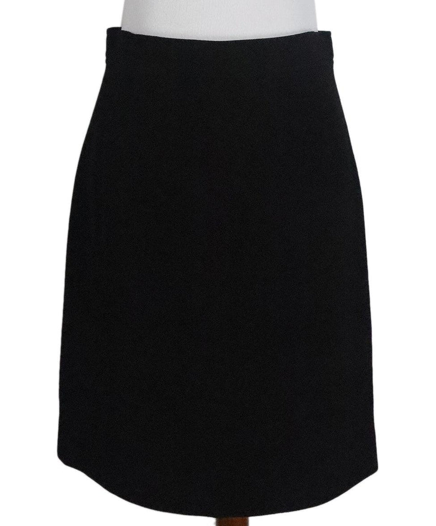 Chanel Vintage Black Wool Skirt sz 4 - Michael's Consignment NYC