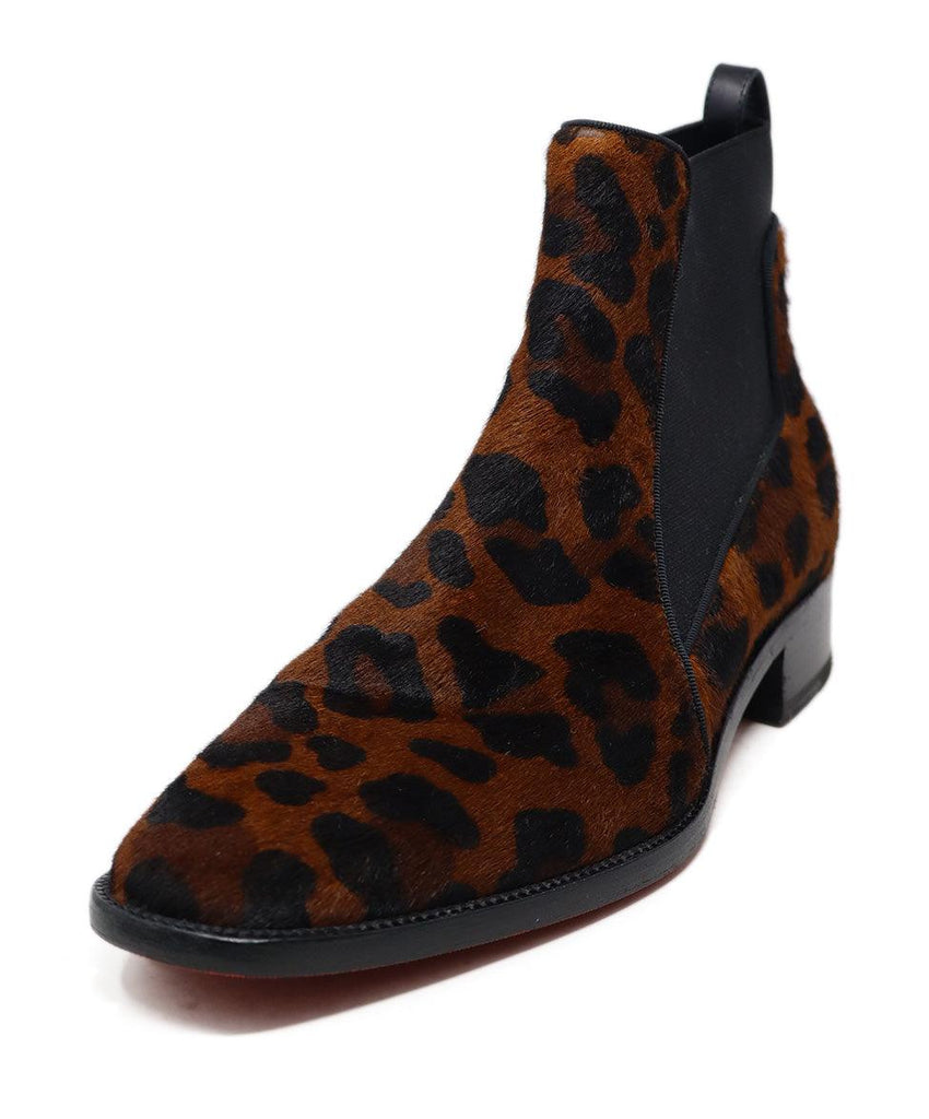 Christian Louboutin Animal Print Fur Booties sz 7 - Michael's Consignment NYC