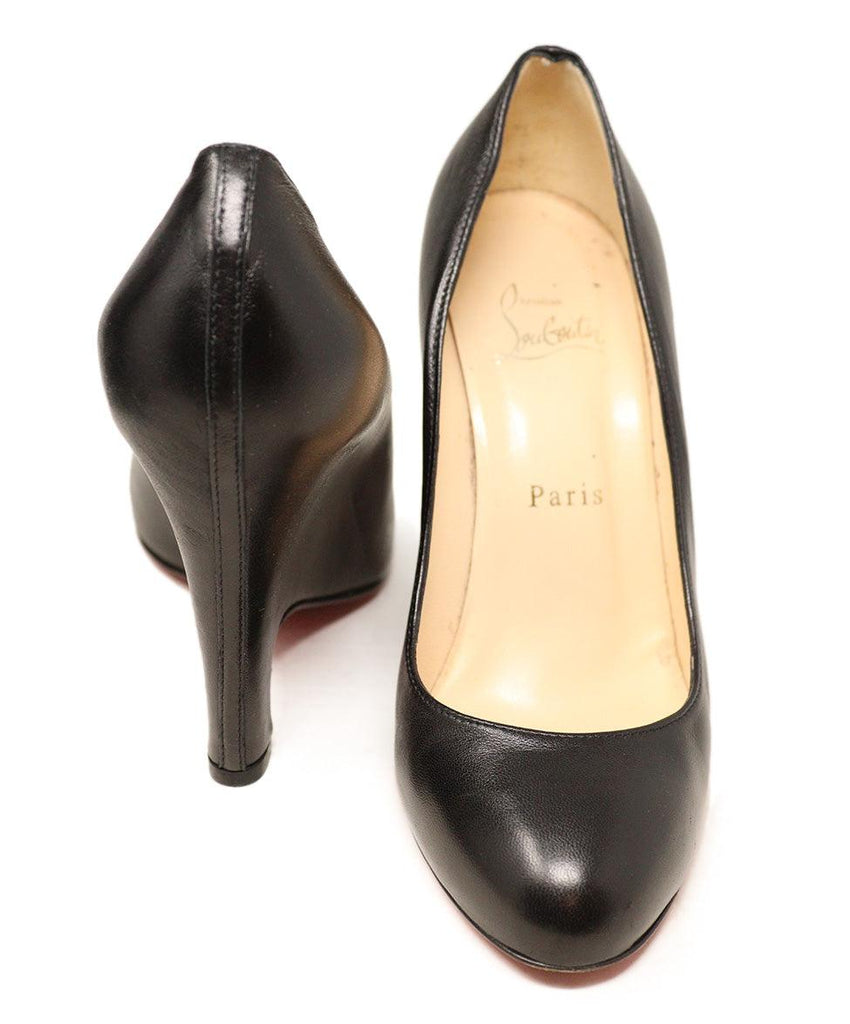 Christian Louboutin Black Leather Heels sz 37 - Michael's Consignment NYC