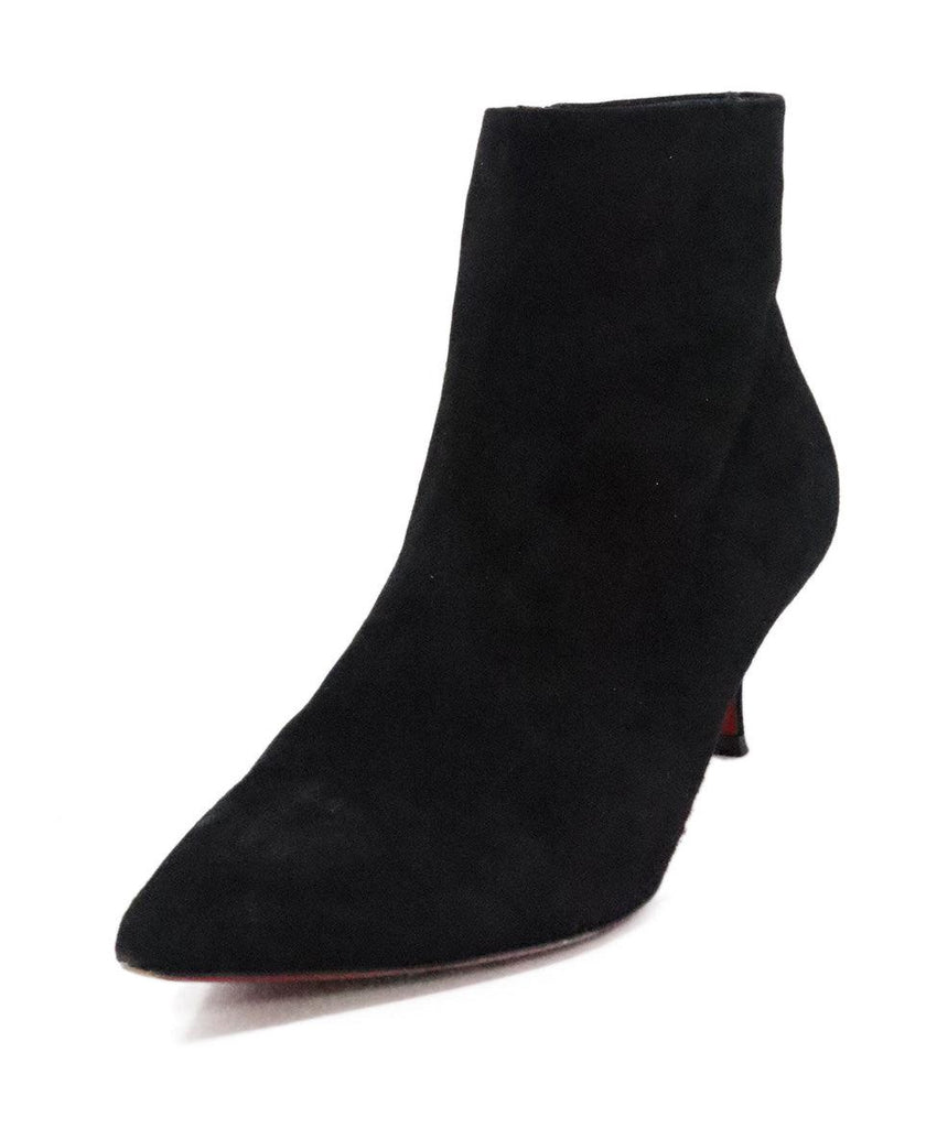 Christian Louboutin Black Suede Booties sz 5.5 - Michael's Consignment NYC