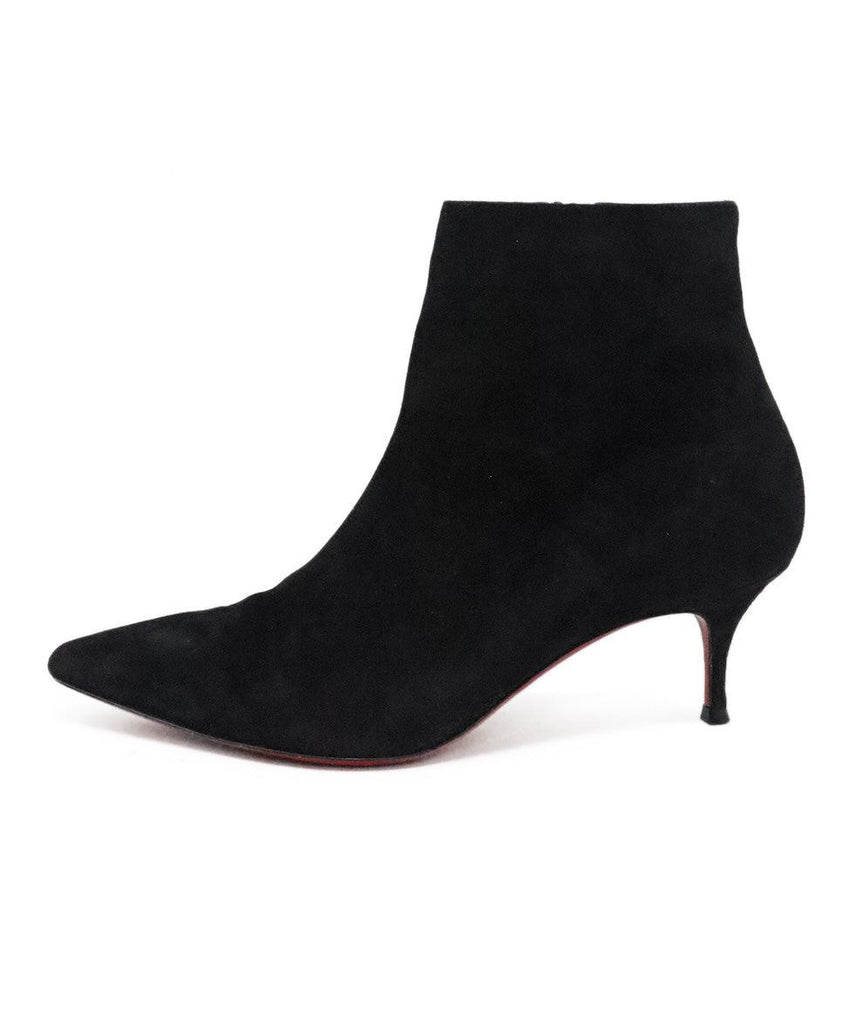 Christian Louboutin Black Suede Booties sz 5.5 - Michael's Consignment NYC