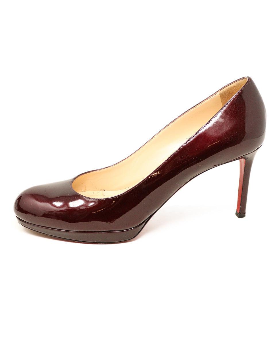 Christian louboutin burgundy heels sale