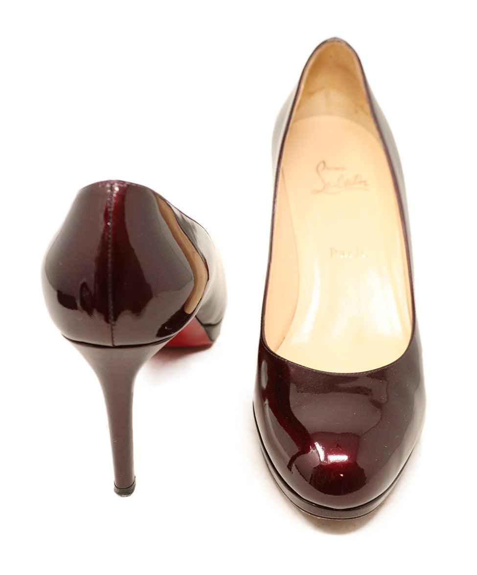 Christian Louboutin Burgundy Patent Heels sz 41 Michael s