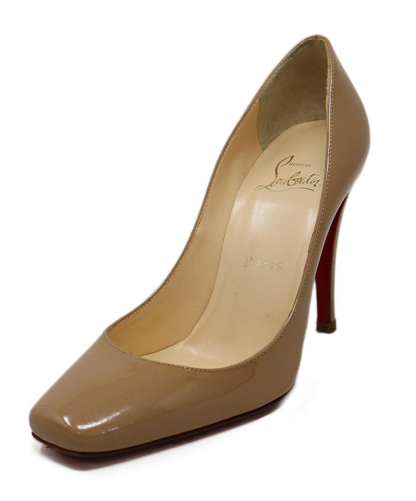 Christian Louboutin Nude Patent Leather Heels sz 6 - Michael's Consignment NYC