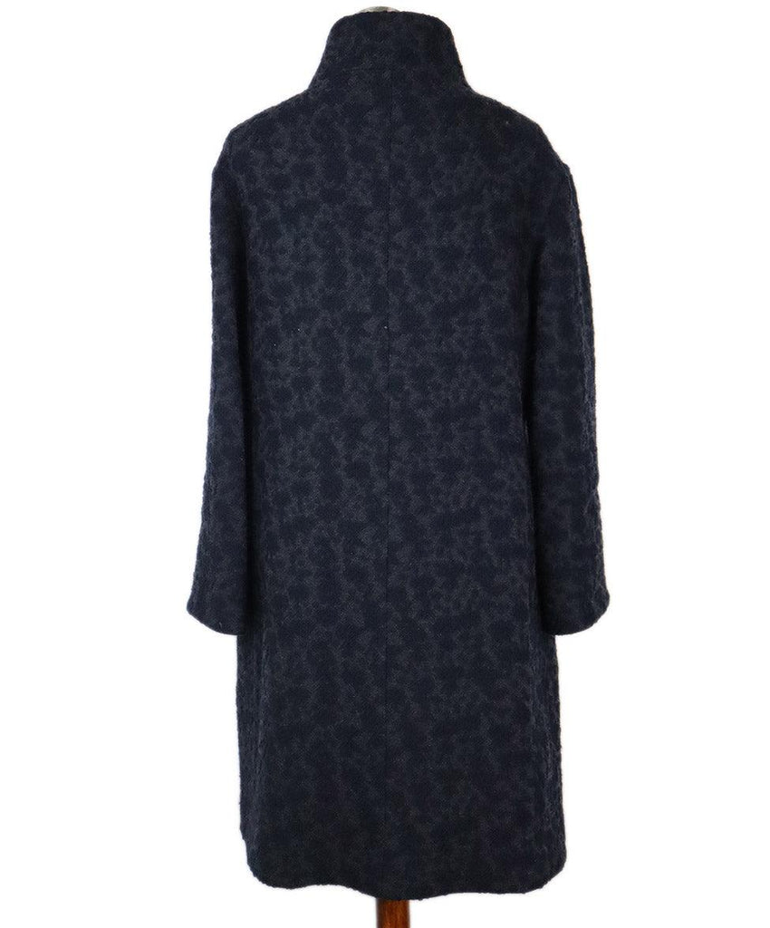 Cinzia Rocca Blue & Grey Wool Coat sz 10 - Michael's Consignment NYC