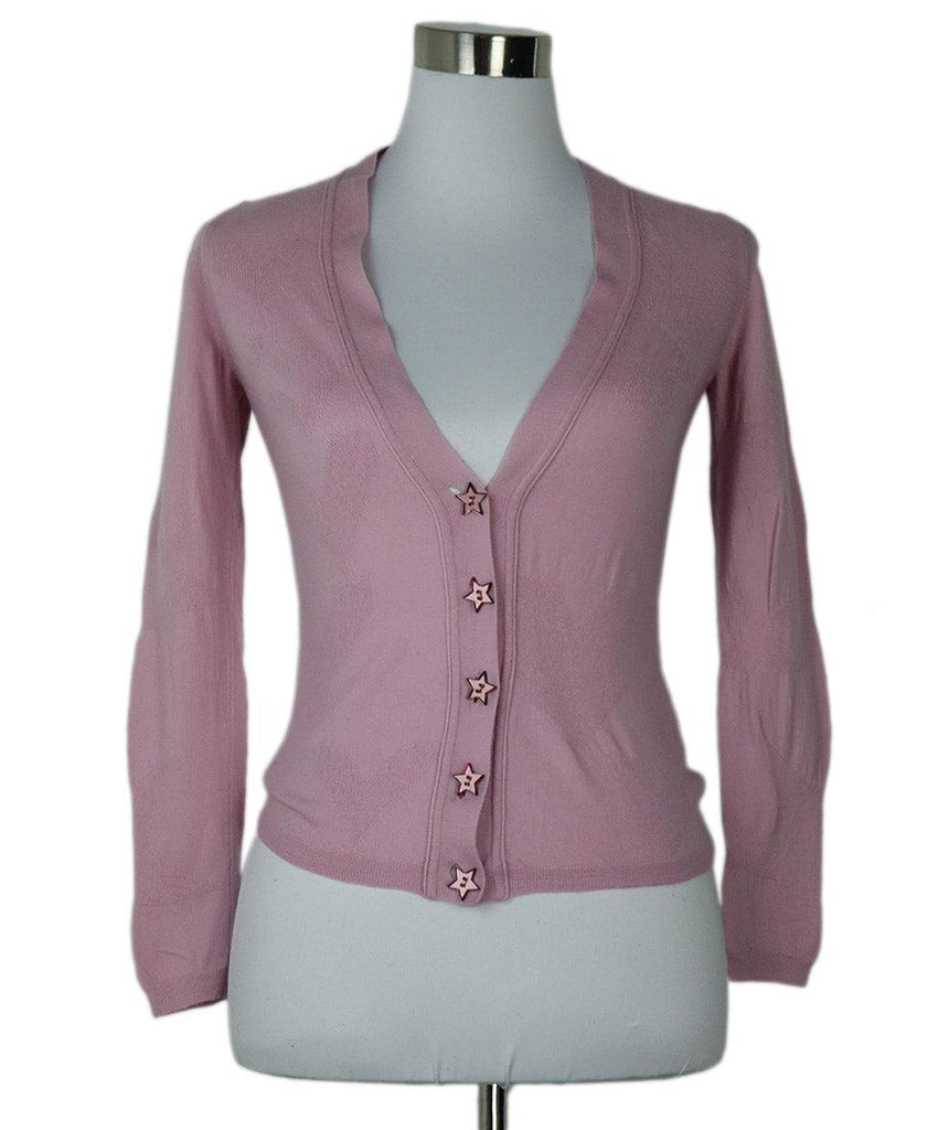 Dior Lilac Cotton Cardigan w/ Star Buttons sz 6 - Michael's Consignment NYC