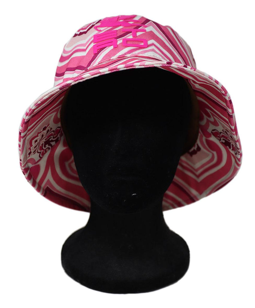 Etro Pink & White Print Cotton Hat - Michael's Consignment NYC