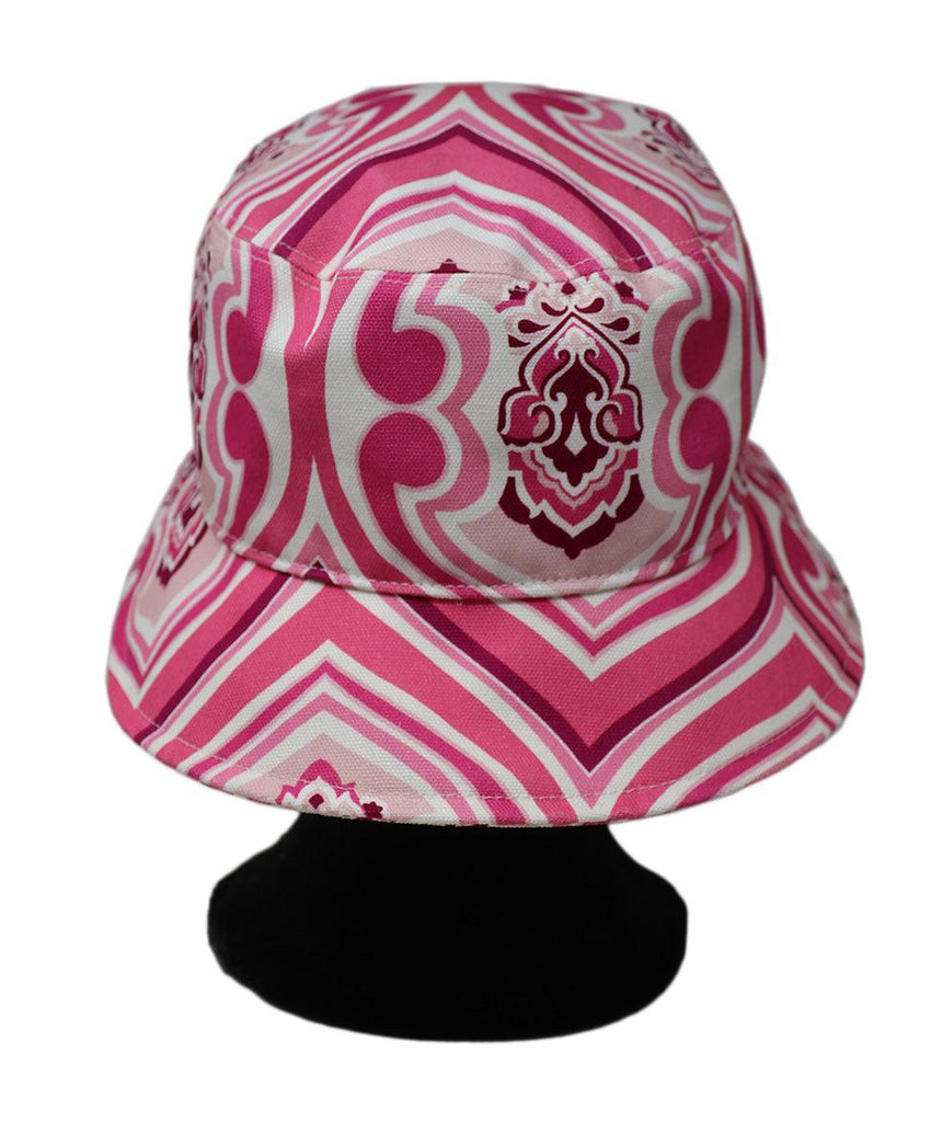 Etro Pink & White Print Cotton Hat - Michael's Consignment NYC