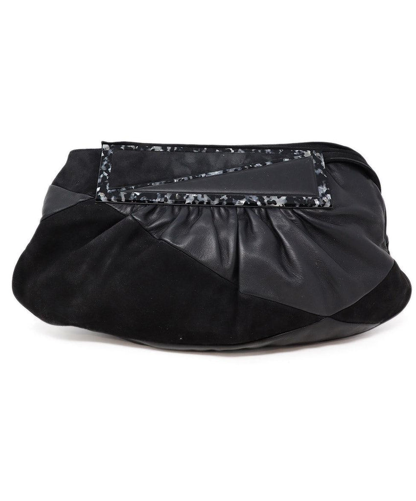 Fendi Black Suede & Lucite Trim Bag - Michael's Consignment NYC