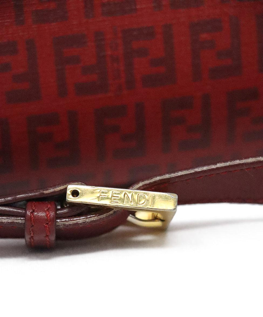 Fendi Red Canvas Leather Crossbody - Michael's Consignment NYC