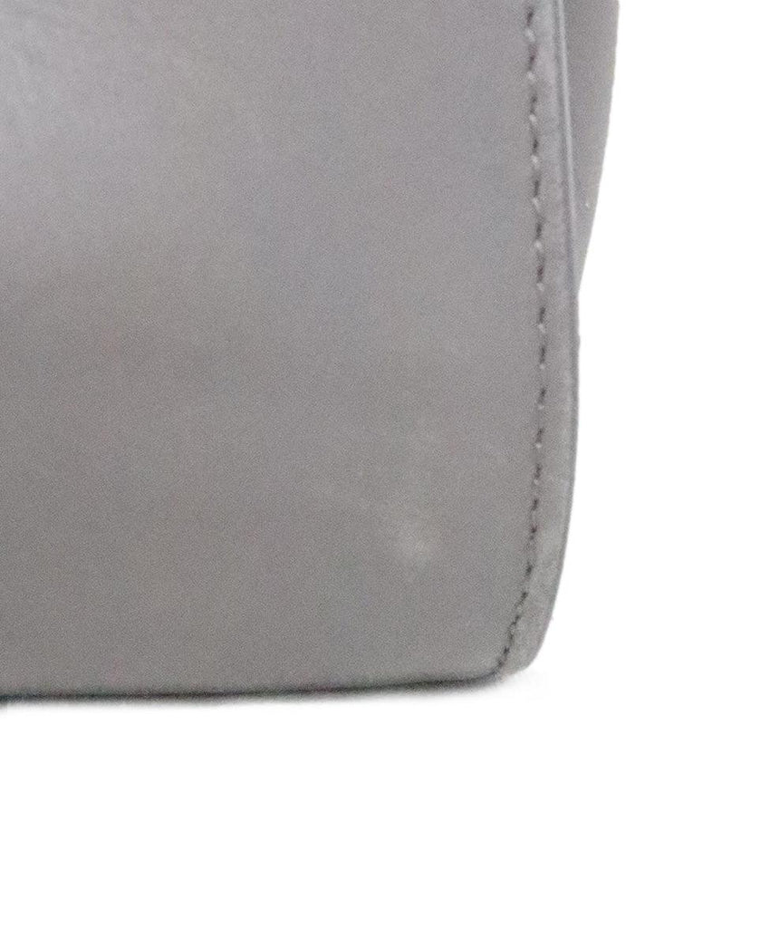 Ferragamo Grey Leather Satchel Bag - Michael's Consignment NYC