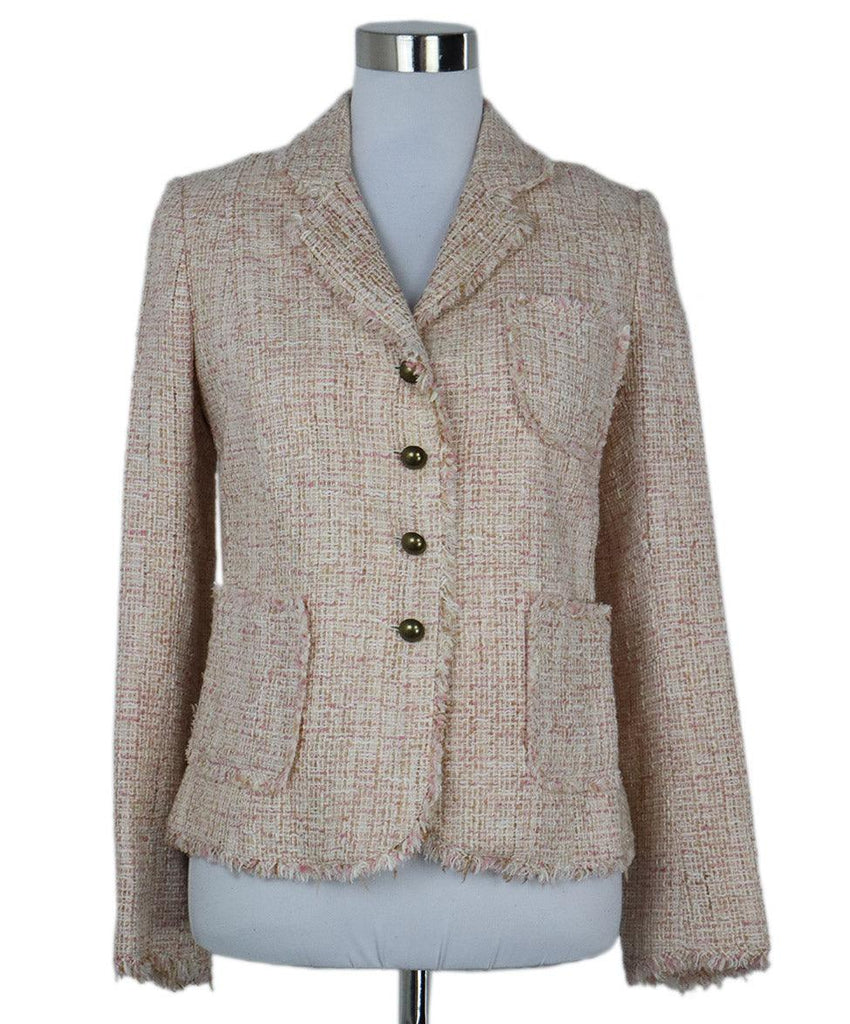 Gerard Darel Pink & Beige Tweed Jacket sz 6 - Michael's Consignment NYC
