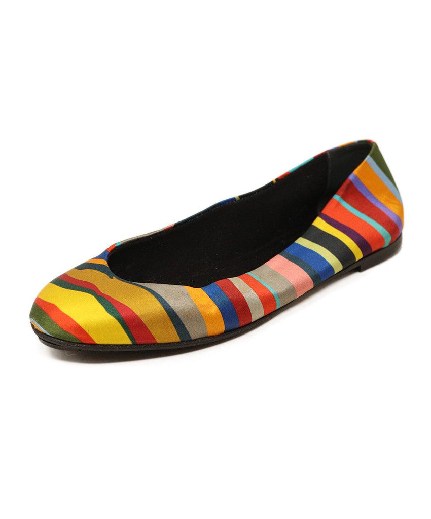 Giuseppe Zanotti Multicolor Silk Flats sz 8 - Michael's Consignment NYC