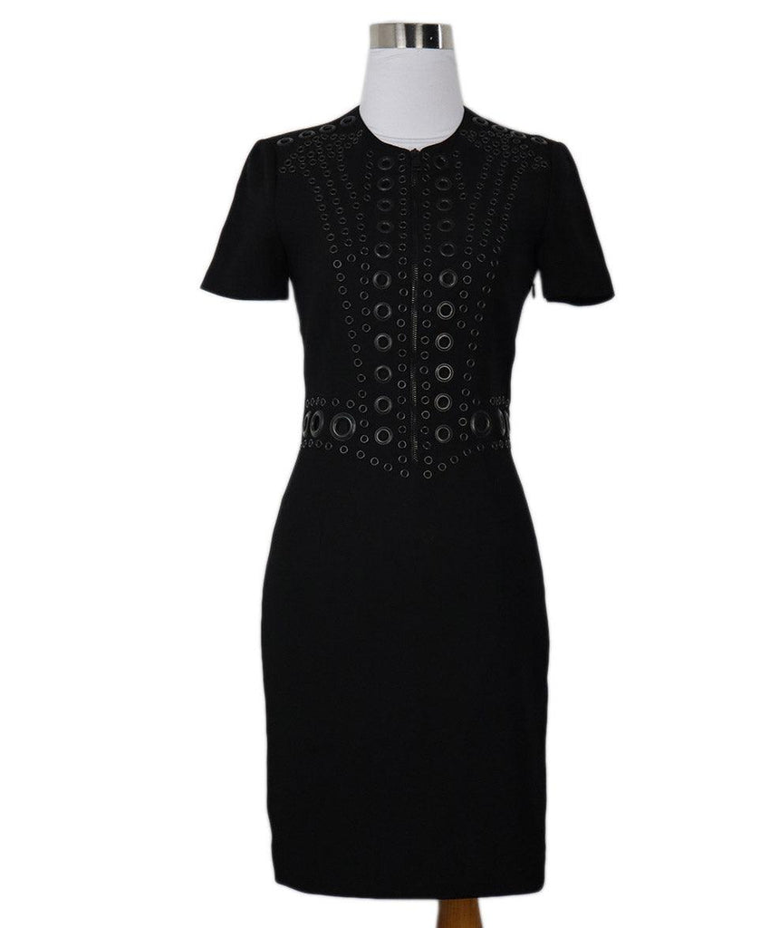 Givenchy Black Wool Grommet Trim Dress sz 0 - Michael's Consignment NYC