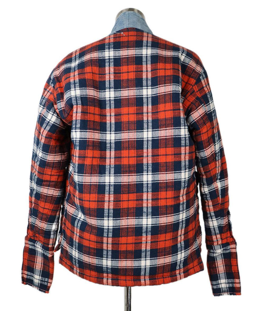 Greg Lauren Red & Blue Flannel Jacket sz 2 - Michael's Consignment NYC