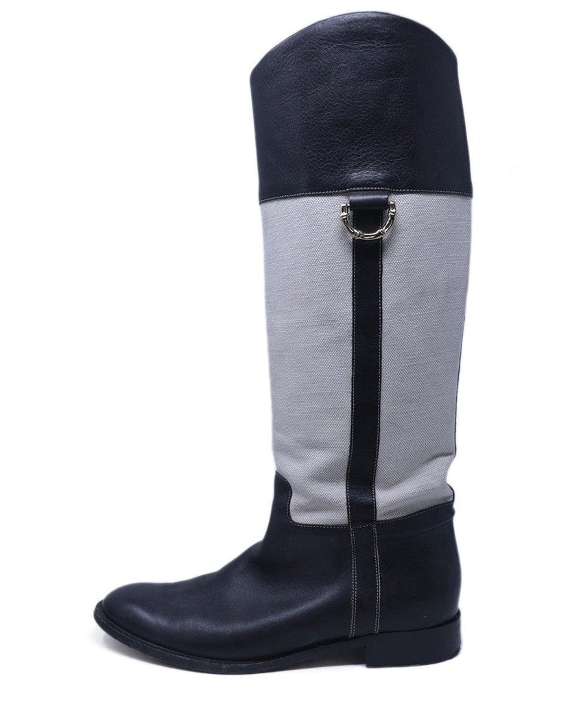 Gucci Cream Canvas & Brown Leather Boots sz 9 - Michael's Consignment NYC
