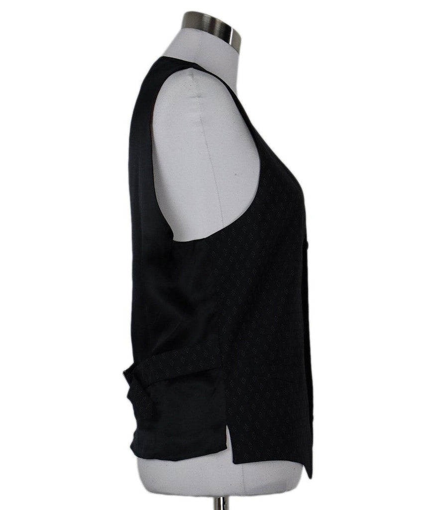 Gucci Navy Print Wool Vest sz 4 - Michael's Consignment NYC
