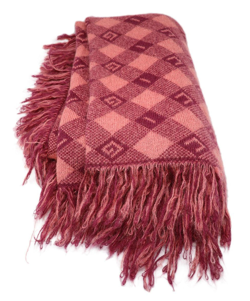 Gucci Pink & Plum Mohair Print Throw - Michael's Consignment NYC