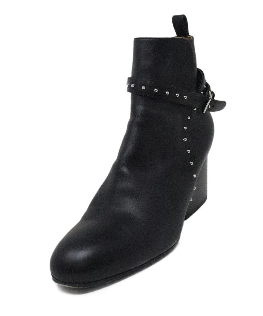 Hermes Black Leather Studded Booties sz 8 - Michael's Consignment NYC