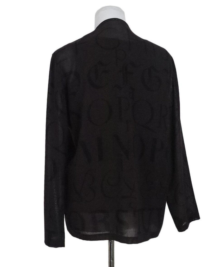 Hermes Brown & Black Alphabet Print Sweater Set sz 10 - Michael's Consignment NYC
