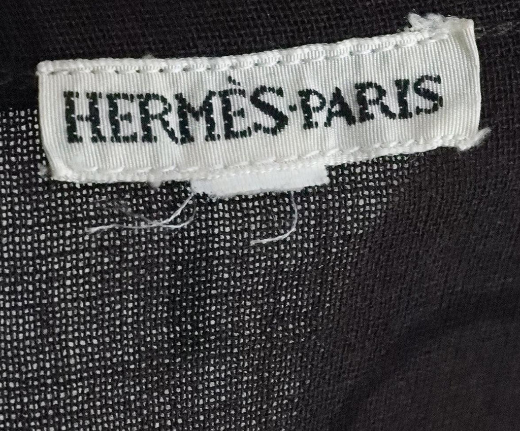 Hermes Brown & Black Alphabet Print Sweater Set sz 10 - Michael's Consignment NYC