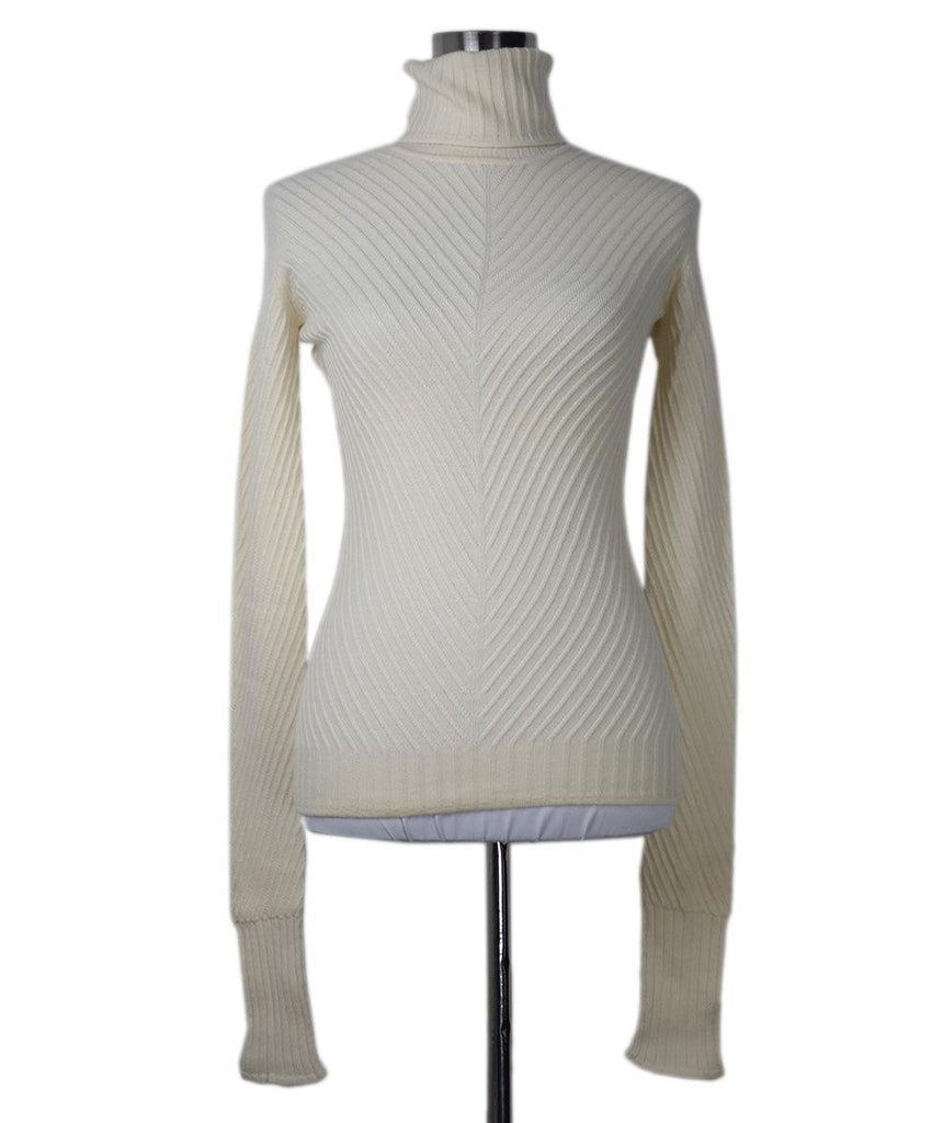 Hermes Cream Cashmere Turtleneck sz 6 - Michael's Consignment NYC