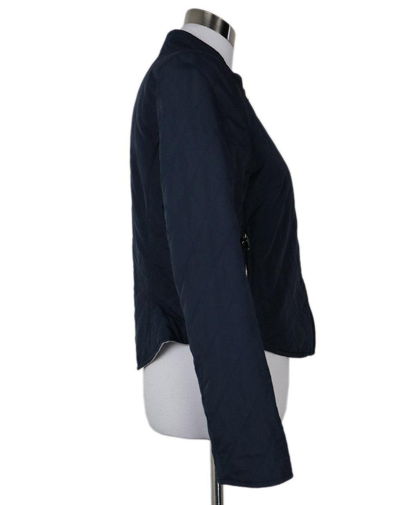 Hermes Navy & Grey Reversible Jacket sz 6 - Michael's Consignment NYC