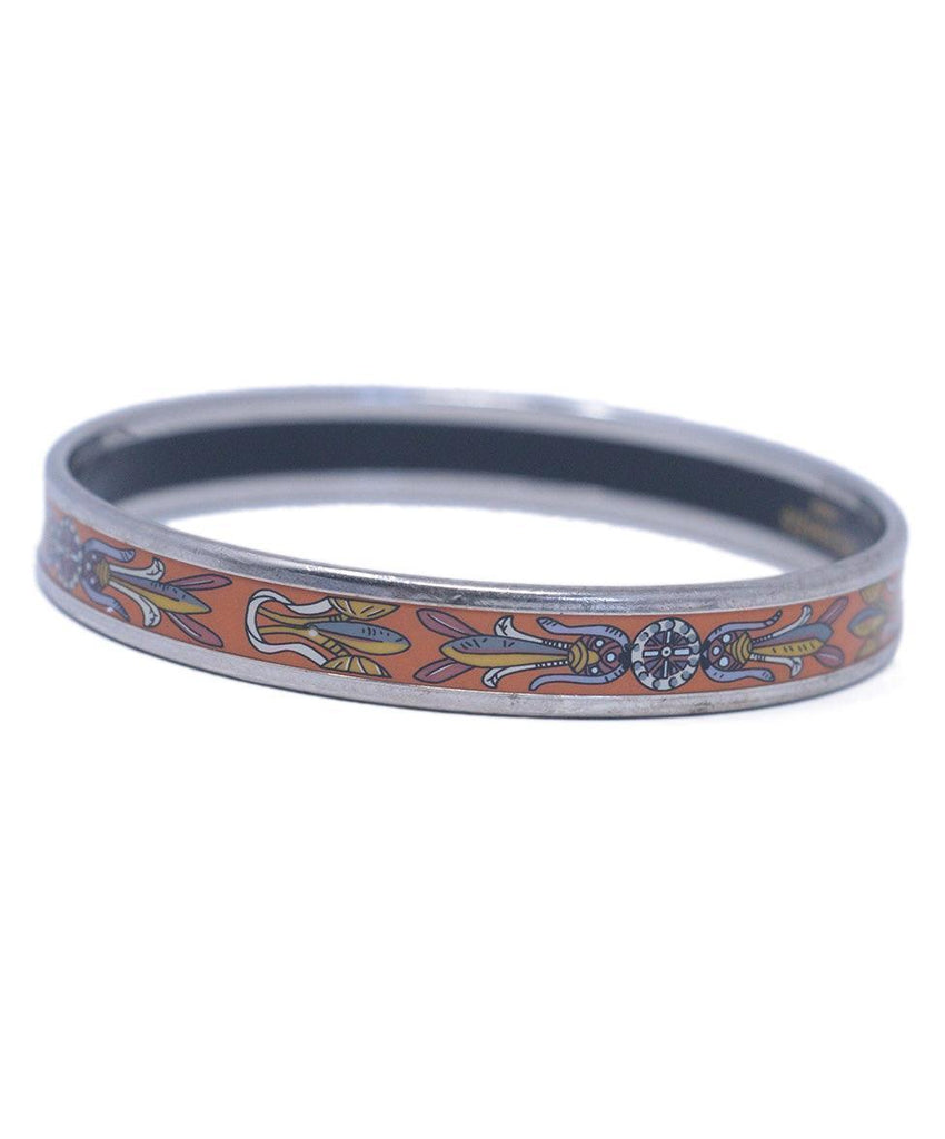 Hermes Orange 65 Small Narrow Bangle - Michael's Consignment NYC
