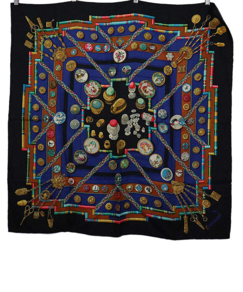Hermes Petite Main Print Silk Scarf - Michael's Consignment NYC