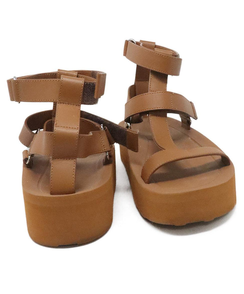 Hermes Tan Leather Enid Sandals sz 6 - Michael's Consignment NYC