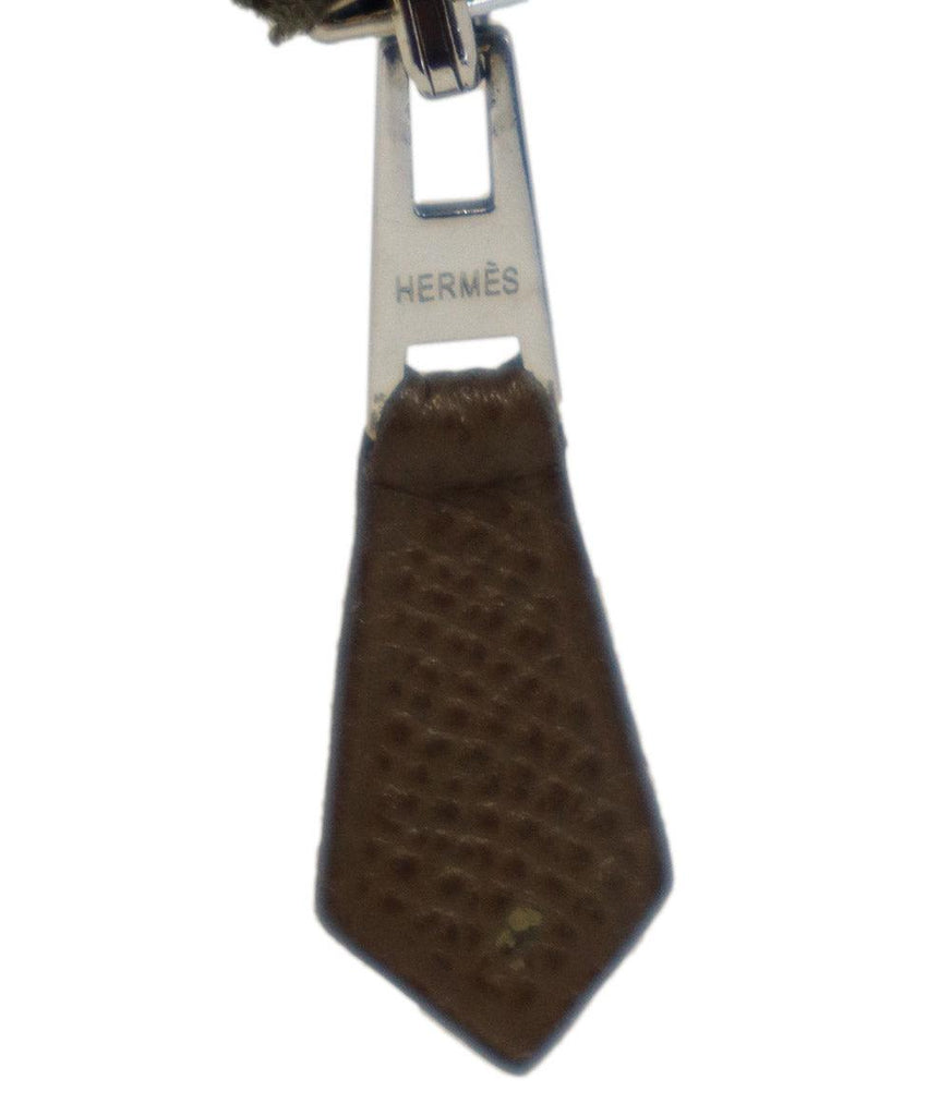 Hermes Taupe Leather Zip Around Wallet - Michael's Consignment NYC
